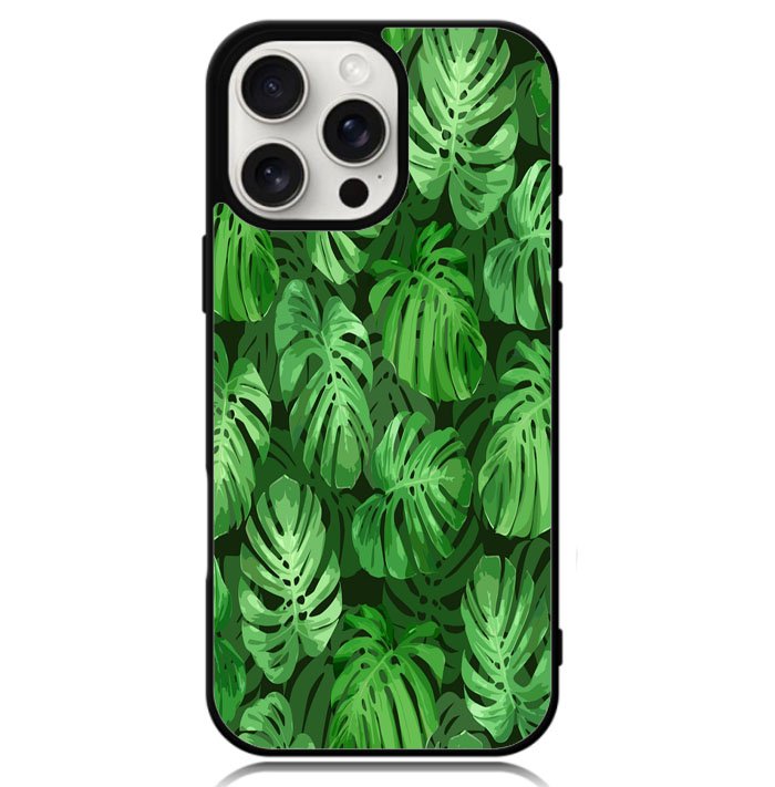 monstera leaves seamless tropical Z8005 iPhone 16 Pro Case