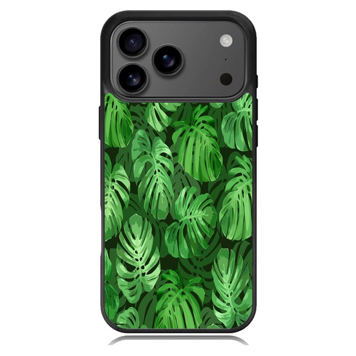 monstera leaves seamless tropical Z8005 iPhone 17 Pro Max Case