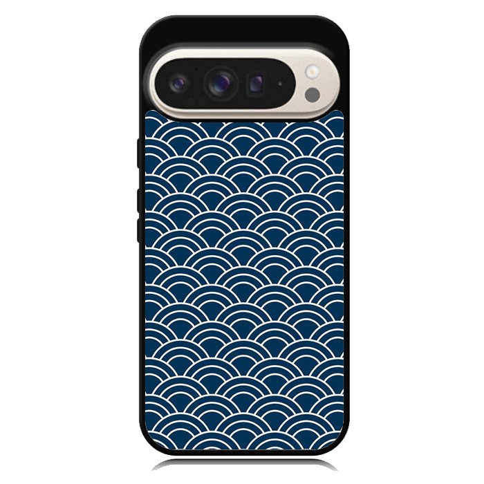 Japanese Gold Cloud Wave Indigo Pattern Z8008 Google Pixel 9 Pro XL Case