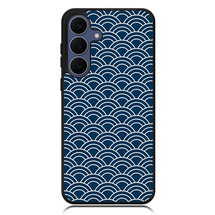 Japanese Gold Cloud Wave Indigo Pattern Z8008 Samsung Galaxy S25 FE Case