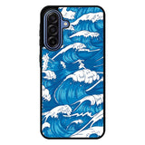 storm waves seamless pattern raging ocean water sea Z8009 Samsung Galaxy A17 5G Case
