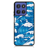 storm waves seamless pattern raging ocean water sea Z8009 Motorola Moto G Stylus 5G 2025 Case