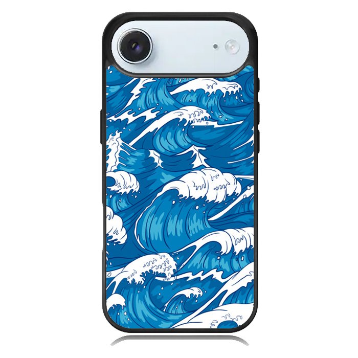 storm waves seamless pattern raging ocean water sea Z8009 iPhone 17 Air Case
