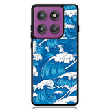 storm waves seamless pattern raging ocean water sea Z8009 Motorola Moto Edge 2025 | Moto Edge 60 Fusion | Moto Edge 60 Pro Case