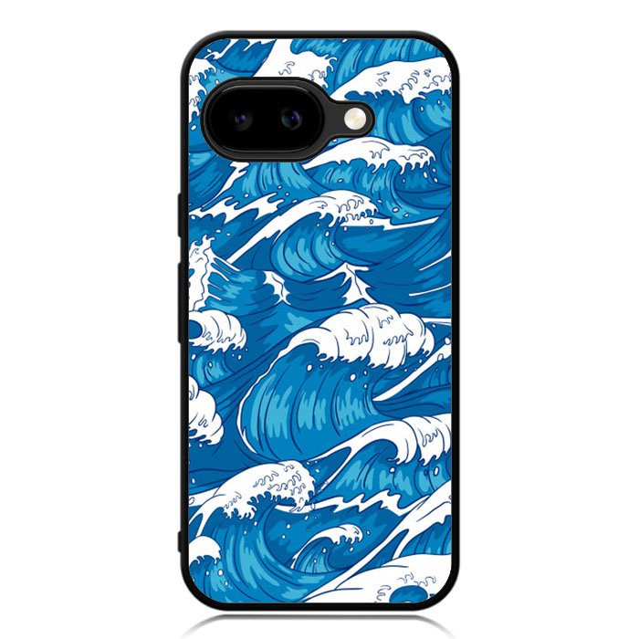 storm waves seamless pattern raging ocean water sea Z8009 Google Pixel 9A Case