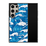 storm waves seamless pattern raging ocean water sea Z8009 Samsung Galaxy S24 Ultra 5G Case