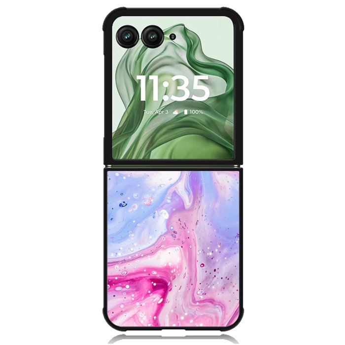 Watercolor Pink Splash Z8011 Motorola Moto Razr+ Plus 2024/2025 Case, Motorola Razr 50 Ultra/50s Ultra Case