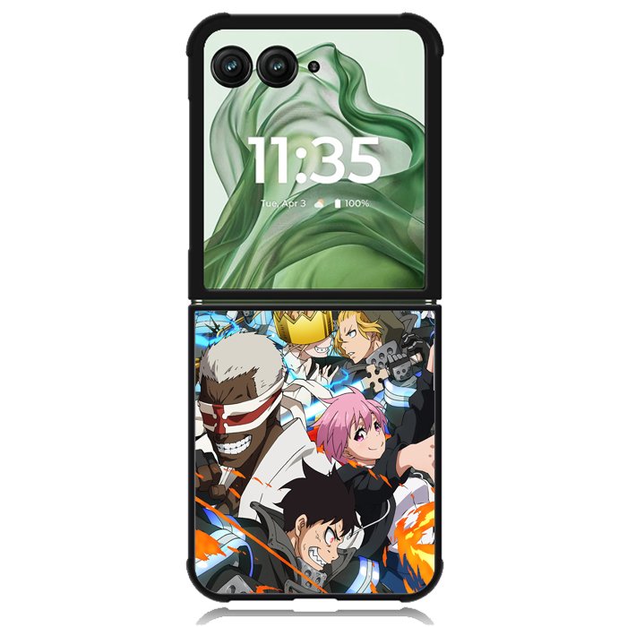 Enen No Shouboutai Z8022 Motorola Moto Razr+ Plus 2024/2025 Case, Motorola Razr 50 Ultra/50s Ultra Case