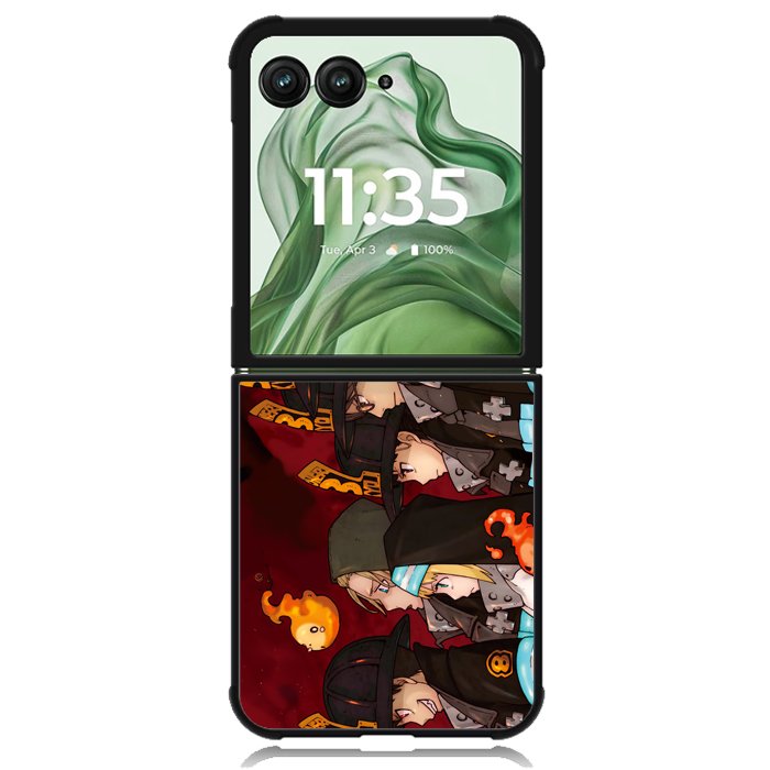 enen no shouboutai FIRE FORCE Z8023 Motorola Moto Razr+ Plus 2024/2025 Case, Motorola Razr 50 Ultra/50s Ultra Case