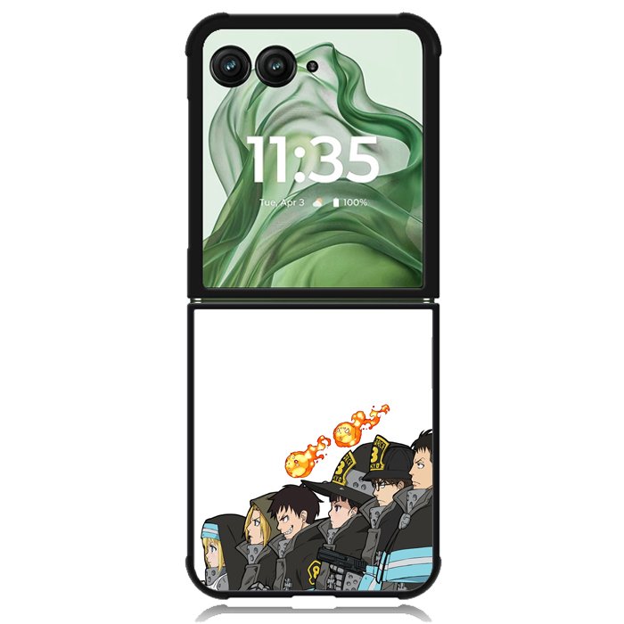 enen no shouboutai Z8027 Motorola Moto Razr+ Plus 2024/2025 Case, Motorola Razr 50 Ultra/50s Ultra Case