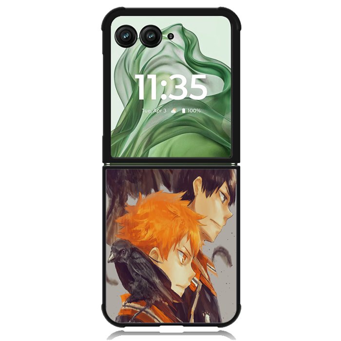 haikyuu hinata and kageyama Z8035 Motorola Moto Razr+ Plus 2024/2025 Case, Motorola Razr 50 Ultra/50s Ultra Case