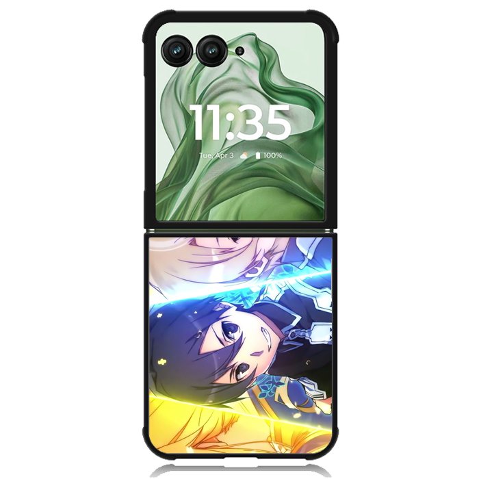 Sword Art Online Z8041 Motorola Moto Razr+ Plus 2024/2025 Case, Motorola Razr 50 Ultra/50s Ultra Case