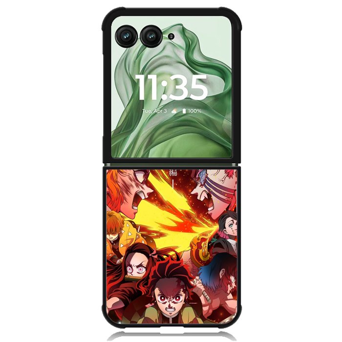kimetsu no yaiba infinity train Z8045 Motorola Moto Razr+ Plus 2024/2025 Case, Motorola Razr 50 Ultra/50s Ultra Case