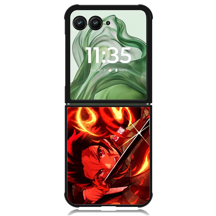 kimetsu no yaiba tanjiro Z8047 Motorola Moto Razr+ Plus 2024/2025 Case, Motorola Razr 50 Ultra/50s Ultra Case