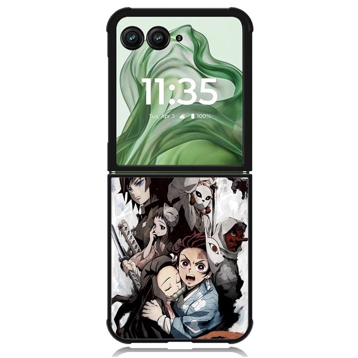 kimetsu no yaiba Z8049 Motorola Moto Razr+ Plus 2024/2025 Case, Motorola Razr 50 Ultra/50s Ultra Case
