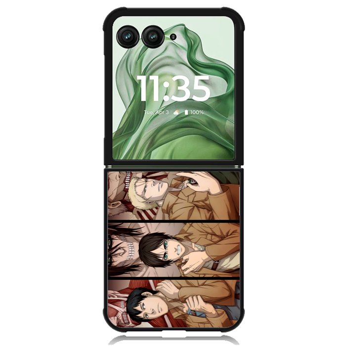 attack on titan Z8053 Motorola Moto Razr+ Plus 2024/2025 Case, Motorola Razr 50 Ultra/50s Ultra Case