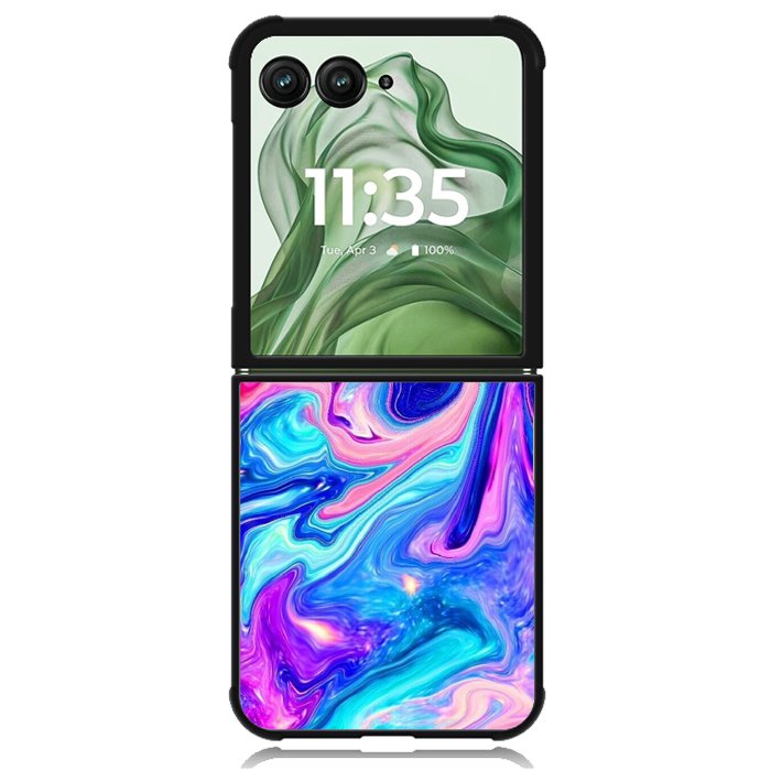Neon Paint Mixture Z8072 Motorola Moto Razr+ Plus 2024/2025 Case, Motorola Razr 50 Ultra/50s Ultra Case