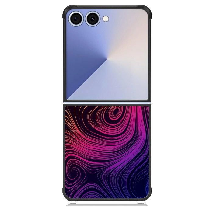 Neon Rainbow swirls Z8073 Samsung Galaxy Z Flip 7 Case