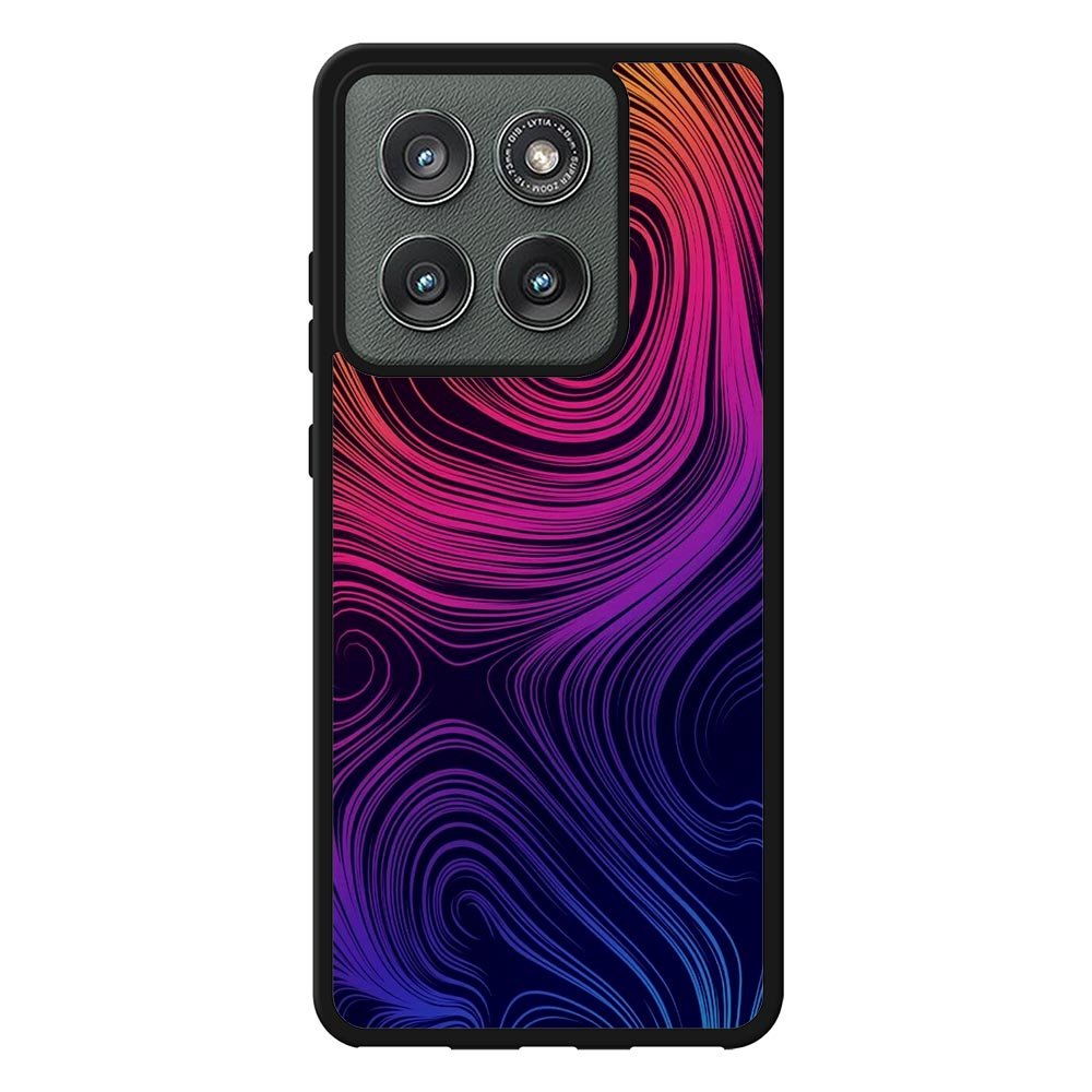 Neon Rainbow swirls Z8073 Motorola Moto Edge 2025 Case