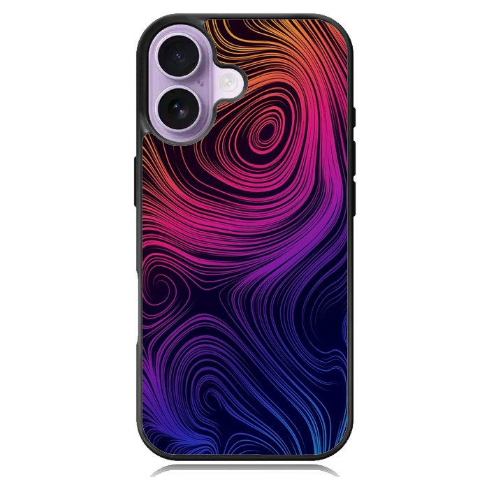 Neon Rainbow swirls Z8073 iPhone 17 Case