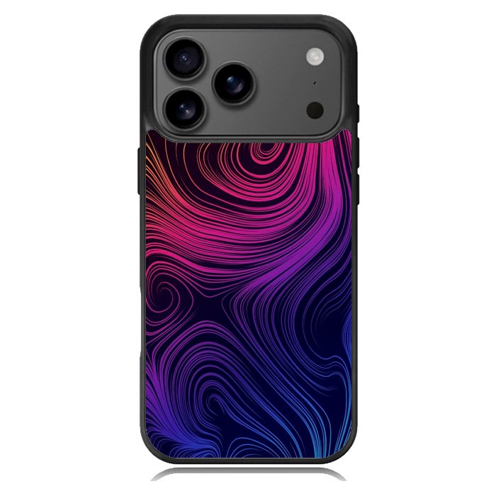 Neon Rainbow swirls Z8073 iPhone 17 Pro Case