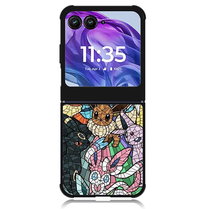 Pokemon Stained Glass Motorola Moto Razr 2024 , Moto Razr 50 Case