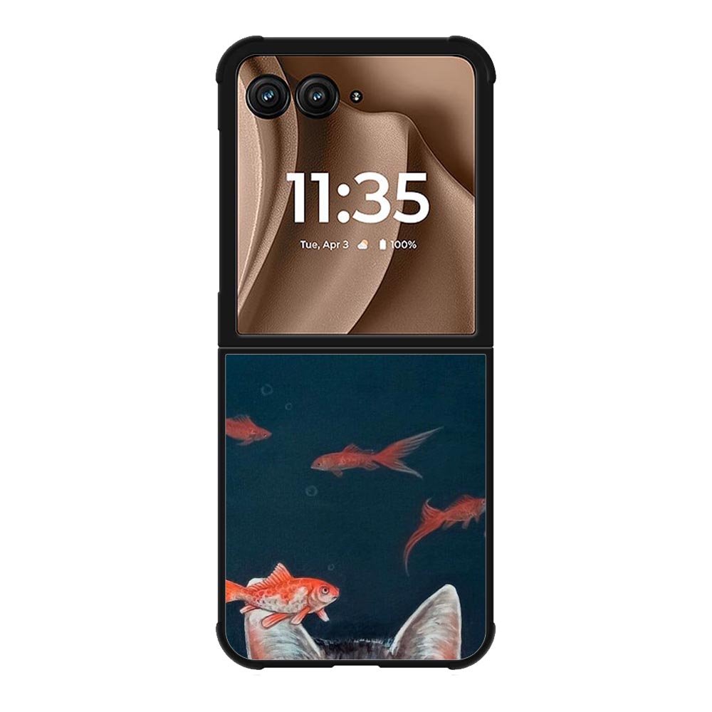 Fish And Cat Motorola Moto RAZR Plus 2025 Case FE0252