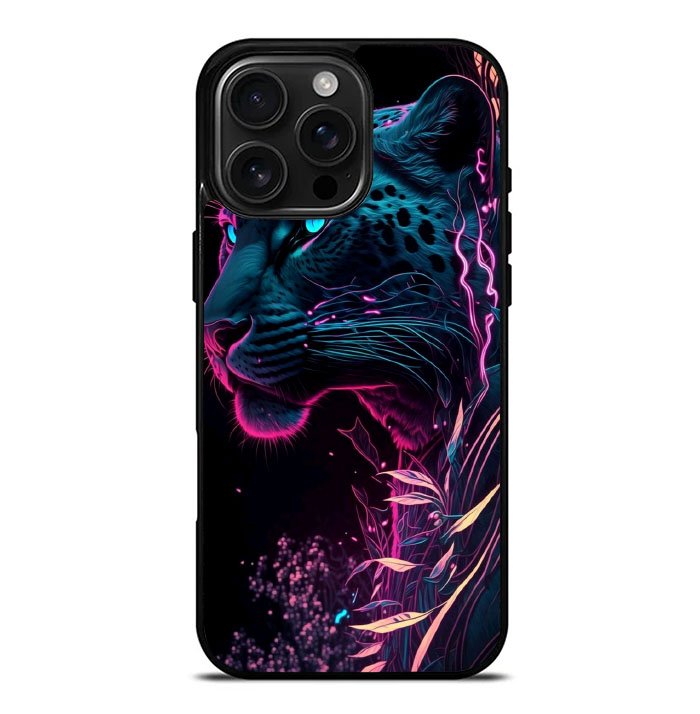 Leopard Neon iPhone 16 Pro Max Case FE0396