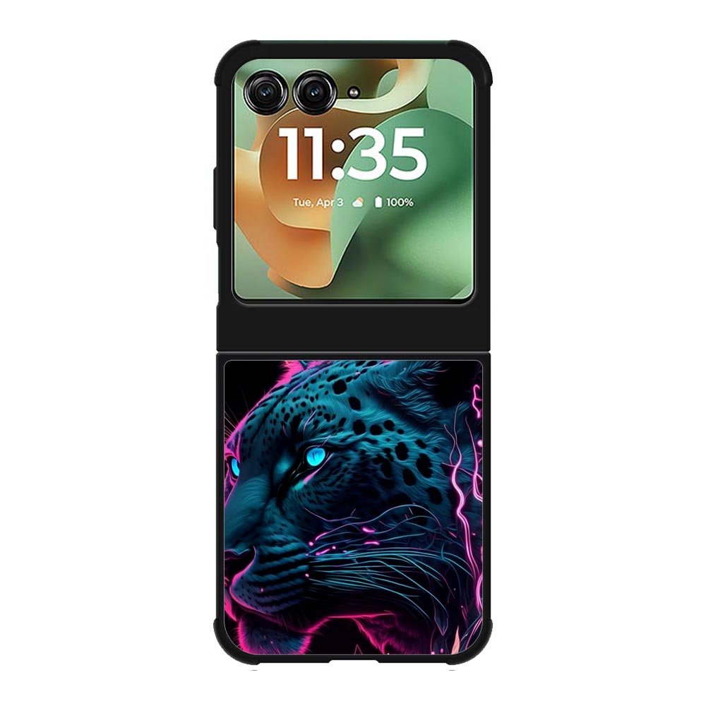Leopard Neon Motorola Moto RAZR 2025 Case FE0396