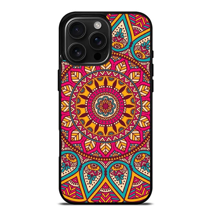 Pink Mandala Art iPhone 16 Pro Max Case FE0502