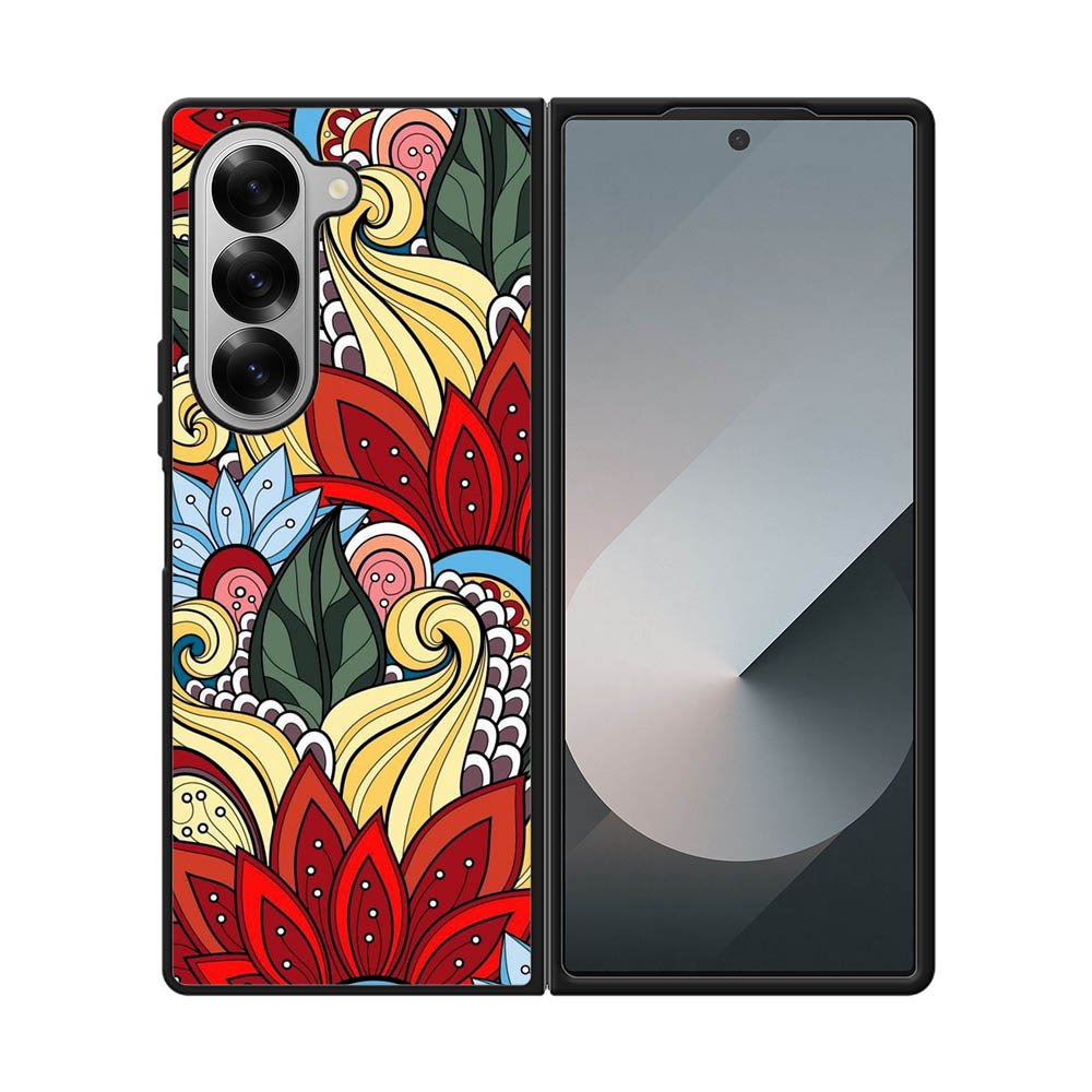 Flower Pattern Samsung Galaxy Z Fold 7 5G Case FE0275
