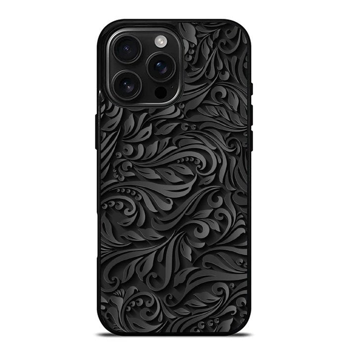 Black Flower iPhone 16 Pro Max Case FE0101