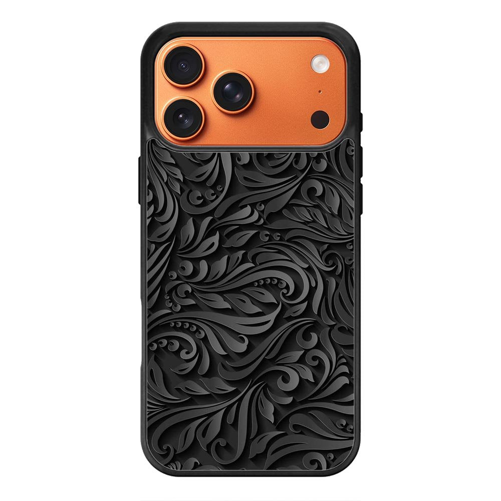 Black Flower iPhone 17 Pro Case FE0101