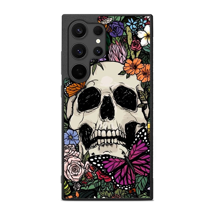Skull Flower FE0548 Samsung Galaxy S25 Ultra Case