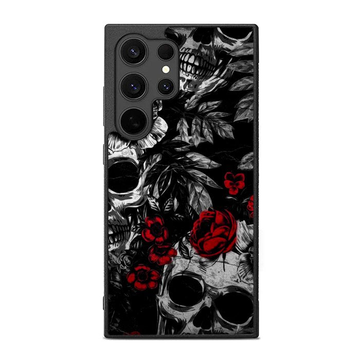 Skull Flower Art FE0549 Samsung Galaxy S25 Ultra Case