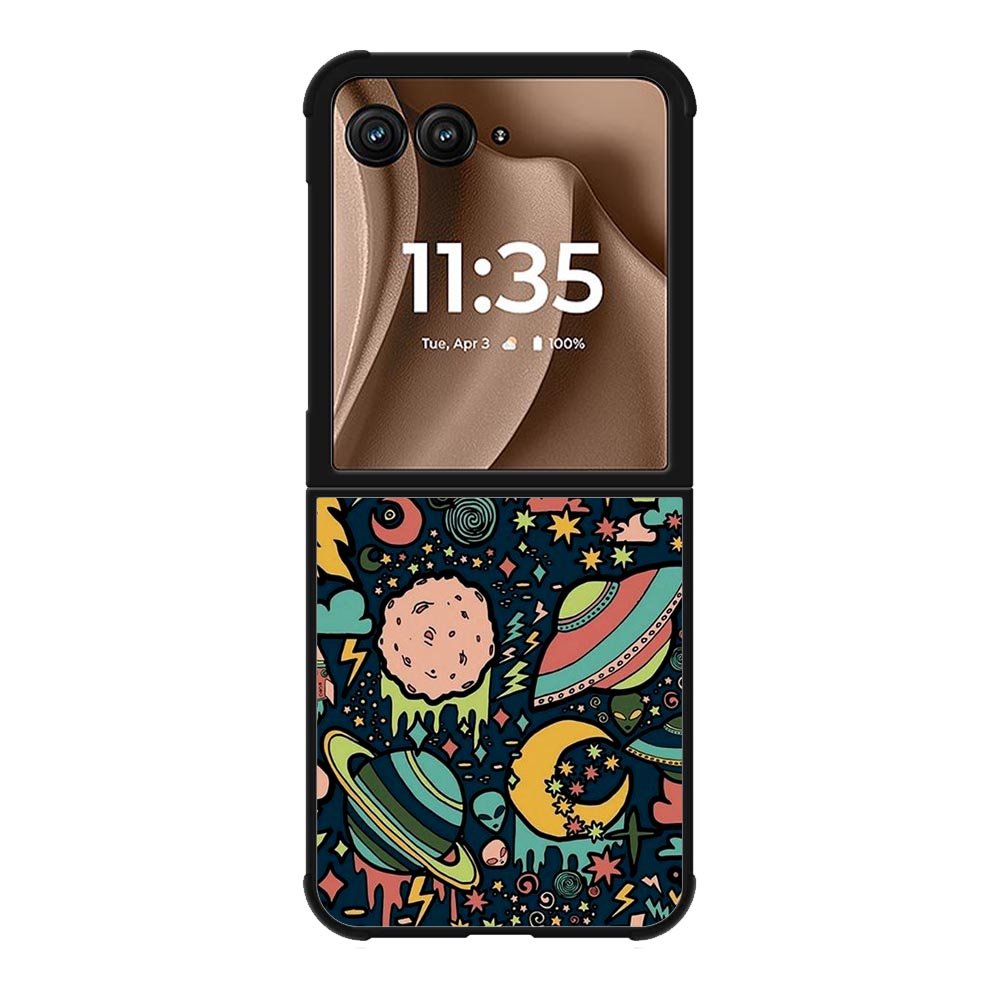 Alien Space Pattern Motorola Moto RAZR Plus 2025 Case FE0023