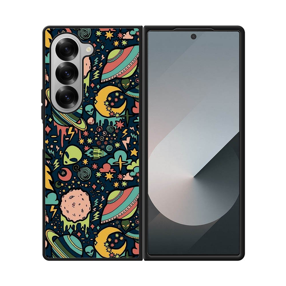 Alien Space Pattern Samsung Galaxy Z Fold 7 5G Case FE0023