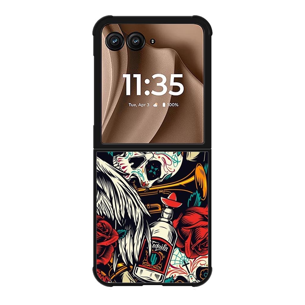 Skull Pattern Motorola Moto RAZR Plus 2025 Case FE0569