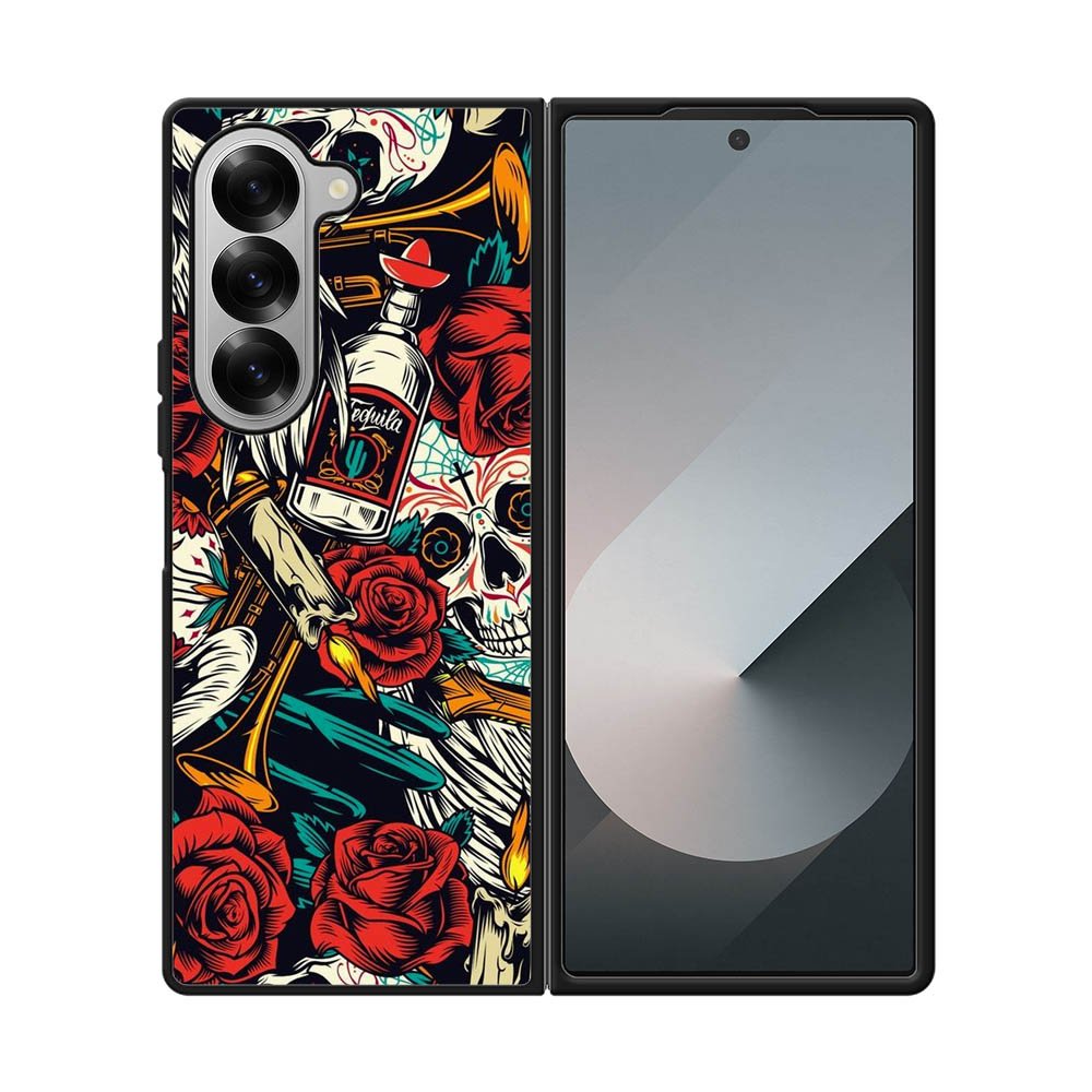 Skull Pattern FE0556 Samsung Galaxy Fold 7 5G Case