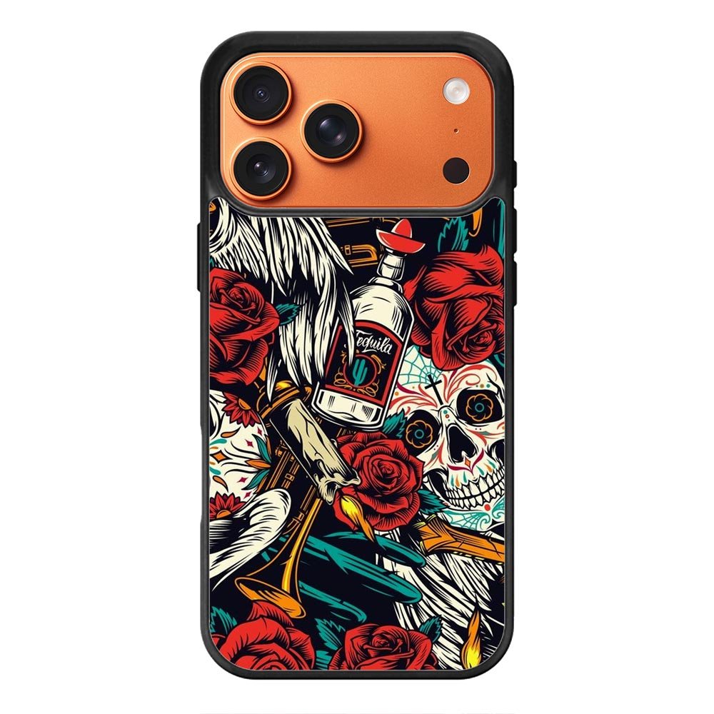 Skull Pattern iPhone 17 Pro Case FE0569