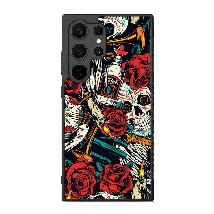 Skull Pattern FE0556 Samsung Galaxy S25 Ultra Case