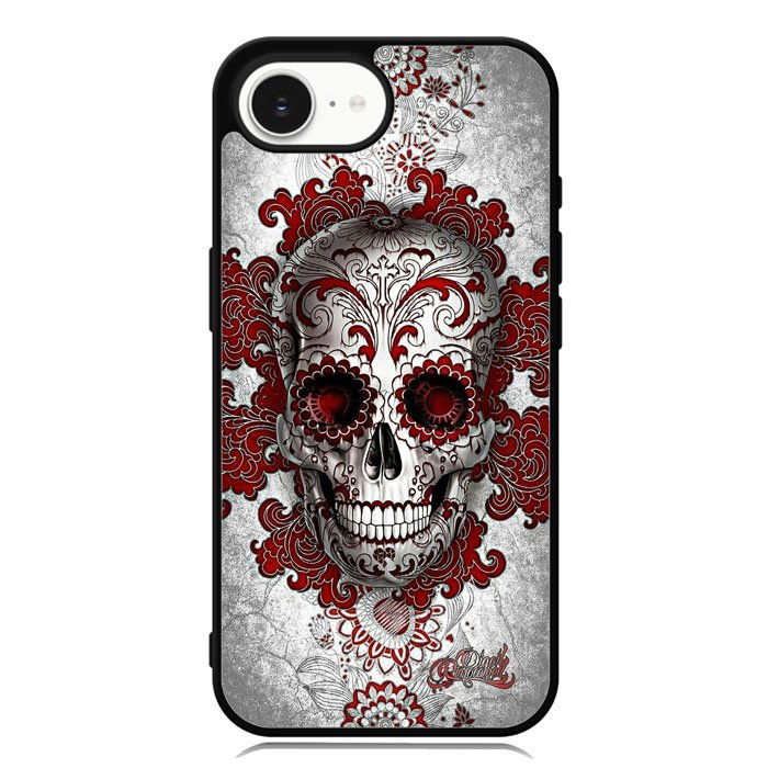 sugar skull tattoo iPhone 16e Case