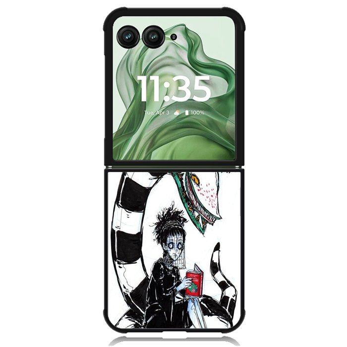 Beetlejuice Tim Burton X00034 Motorola Moto Razr+ Plus 2024/2025 Case, Motorola Razr 50 Ultra/50s Ultra Case