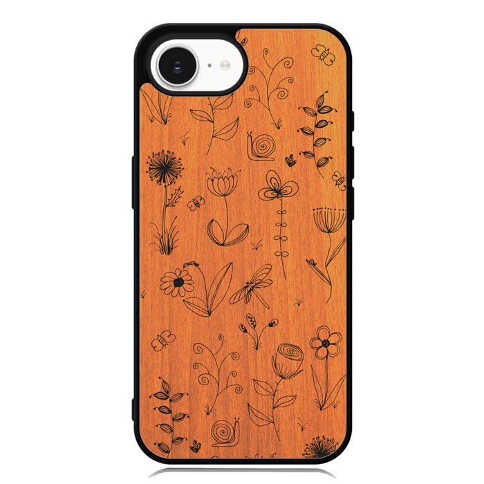 Botanical Plants Wood iPhone 16e Case