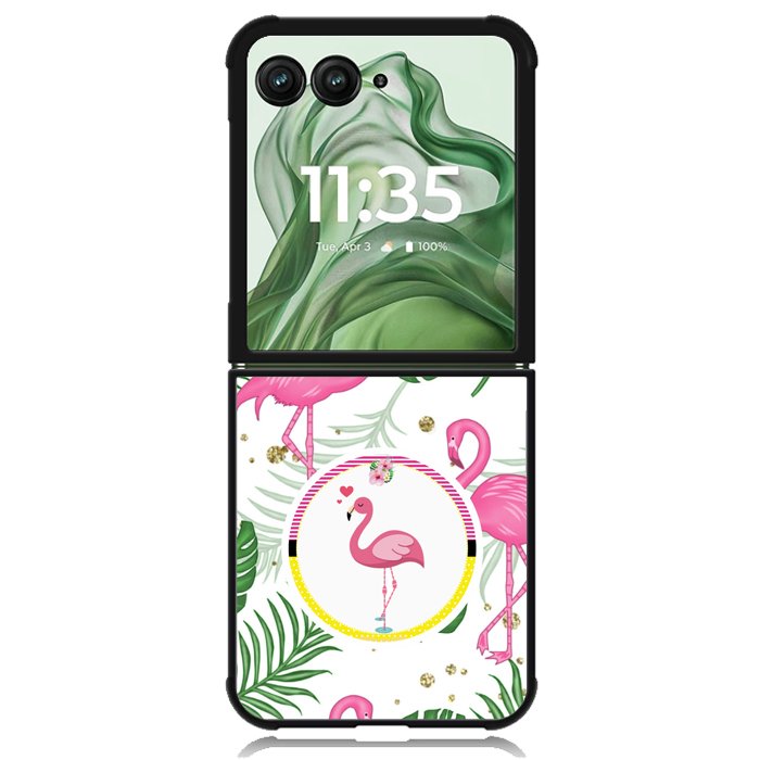 Flamingo Cute X00170 Motorola Moto Razr+ Plus 2024/2025 Case, Motorola Razr 50 Ultra/50s Ultra Case