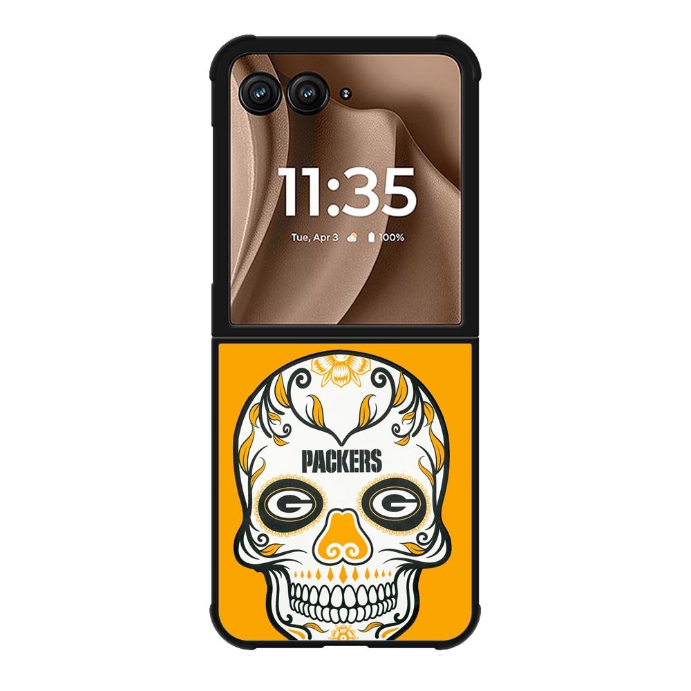 Green Bay Packers Skull X00391 Motorola Moto RAZR Plus 2025 Case