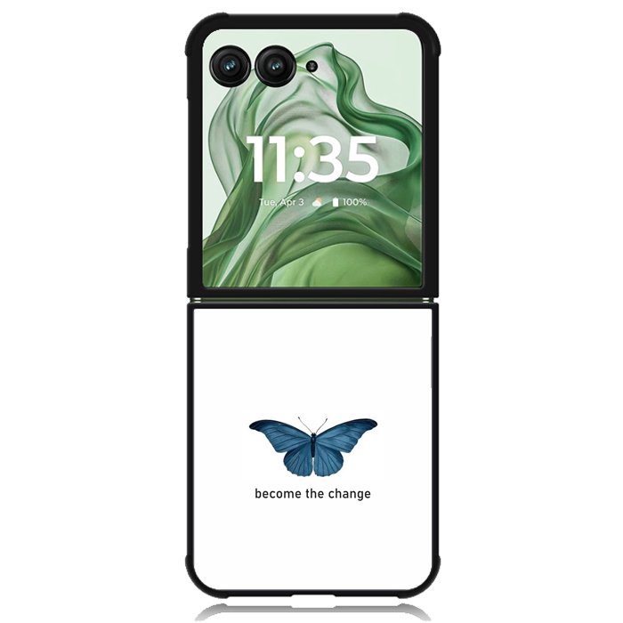 Blue Butterfly X00398 Motorola Moto Razr+ Plus 2024/2025 Case, Motorola Razr 50 Ultra/50s Ultra Case