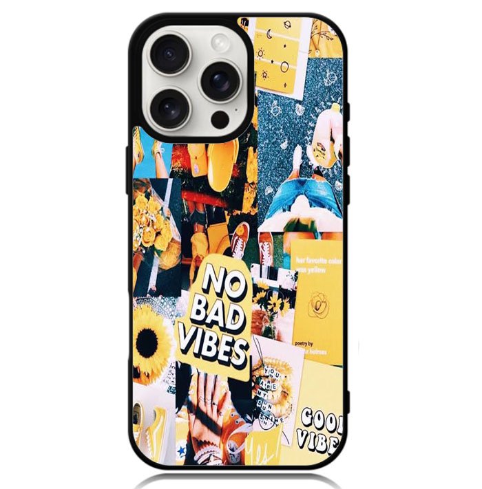 No Bad Vibes Collage X00613 iPhone 16 Pro Max Case
