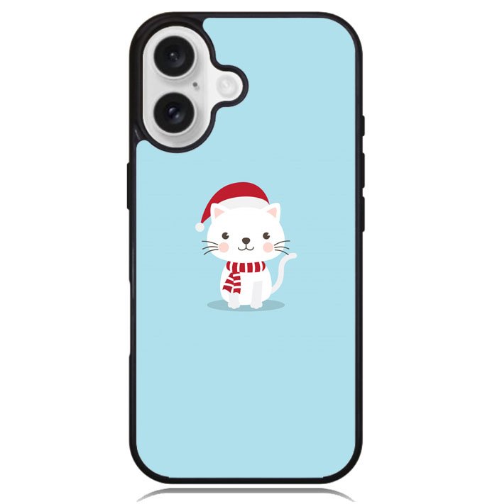 Cat with Santa X00631 iPhone 16 Case