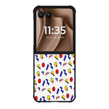 emma chamberlain pattern X00957 Motorola Moto RAZR Plus 2025 Case